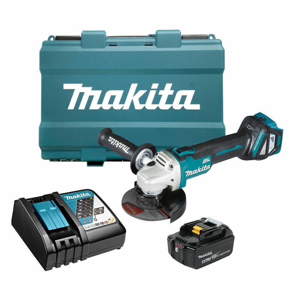 Угловая шлифмашина Makita DGA511RT (кейс, с 1хАКБ и ЗУ)