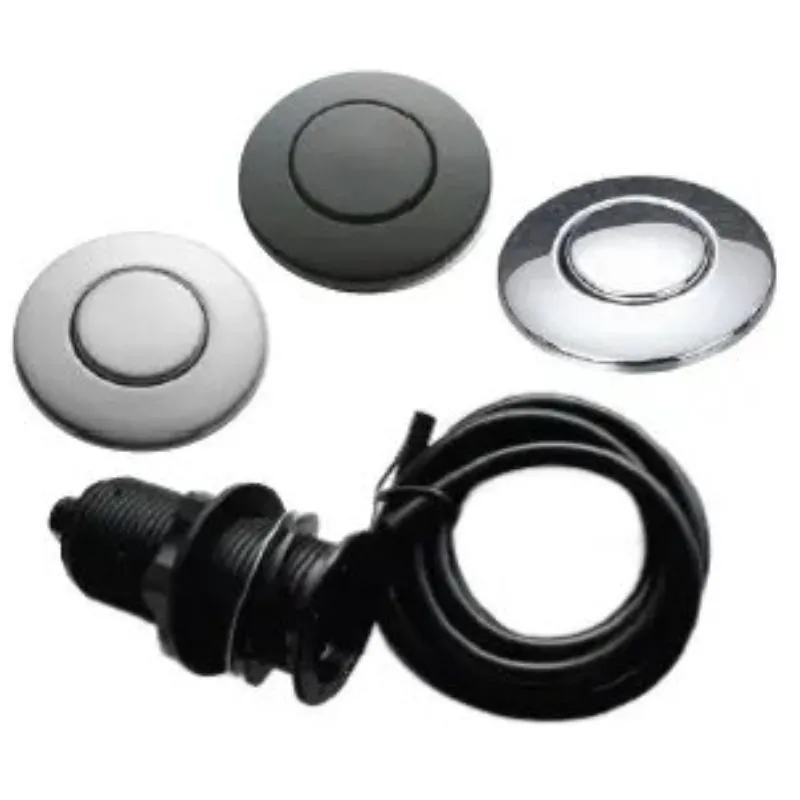 Комплект пневмокнопок InSinkErator Air Switch Buttons x3, матовый черный/хром/матовая нерж.сталь