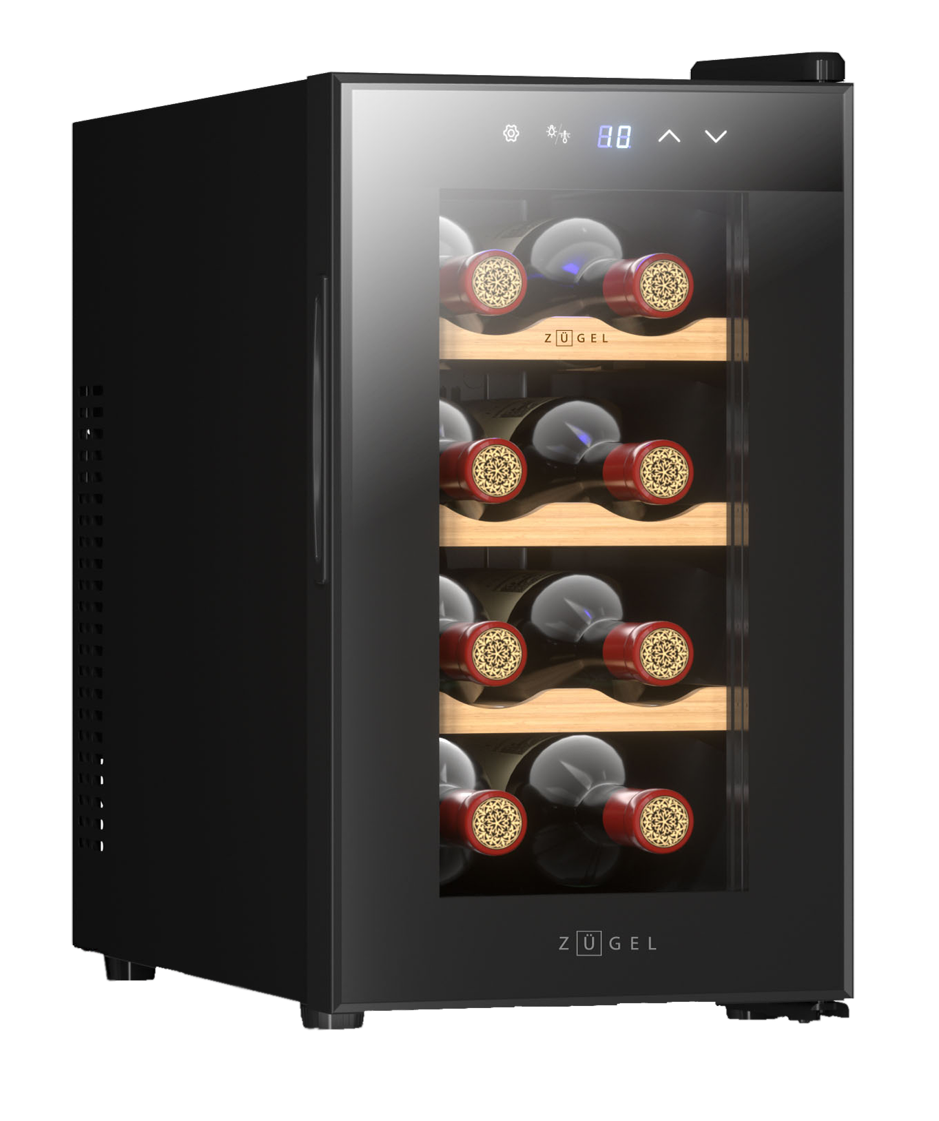 Винный шкаф Zugel ZTWF82B, черный