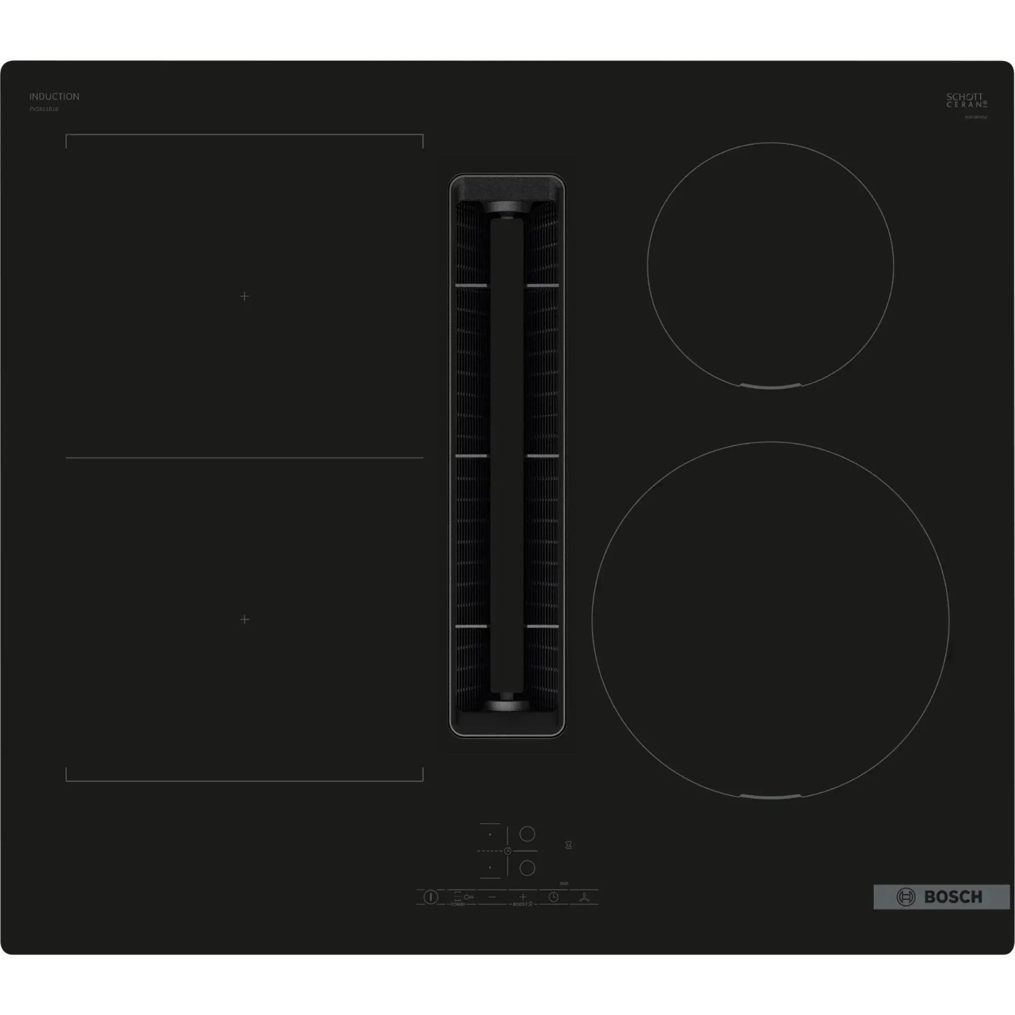 Варочная панель индукционная Bosch PVS611B16E, черный