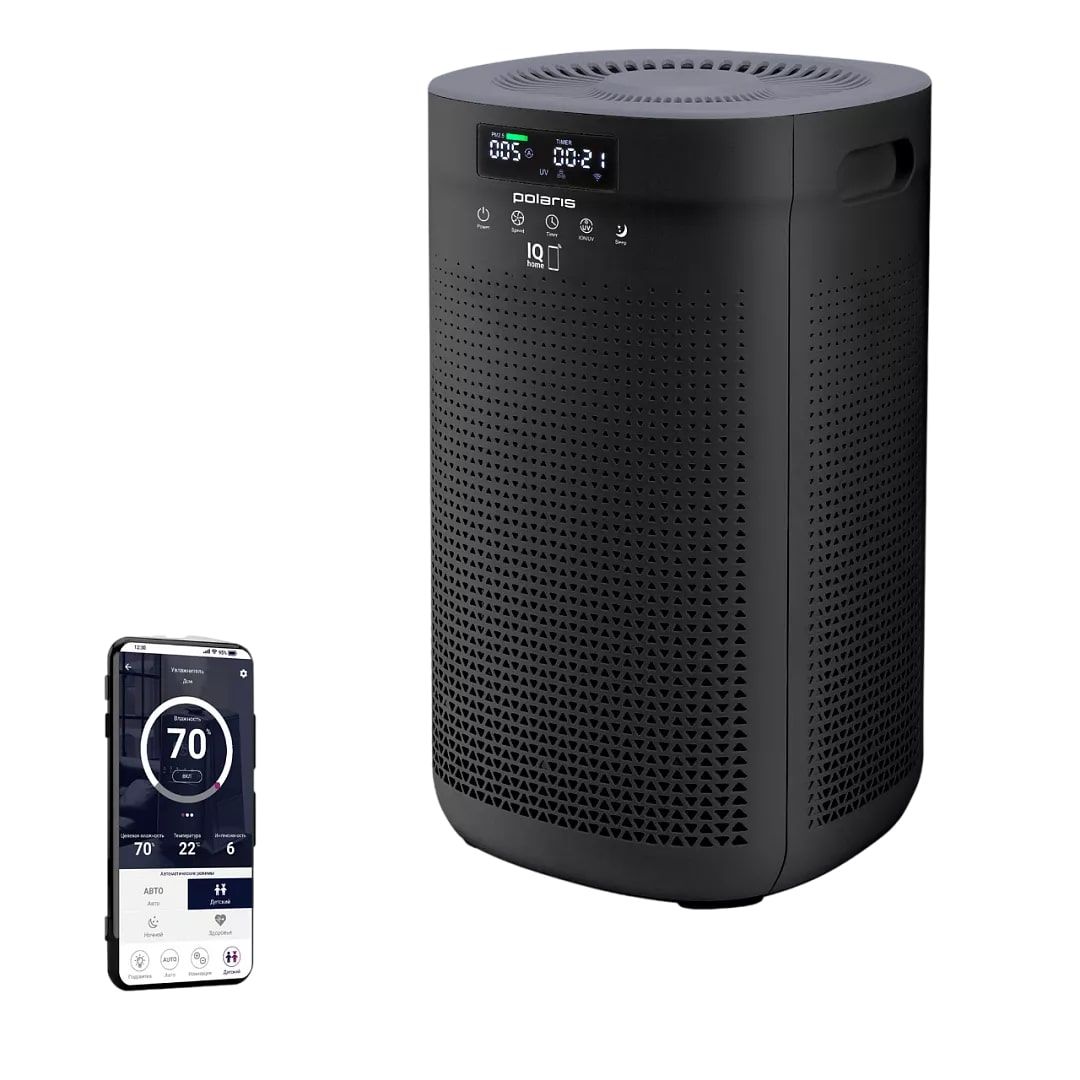 Очиститель воздуха Polaris PPA 4050 WI-FI IQ Home, черный