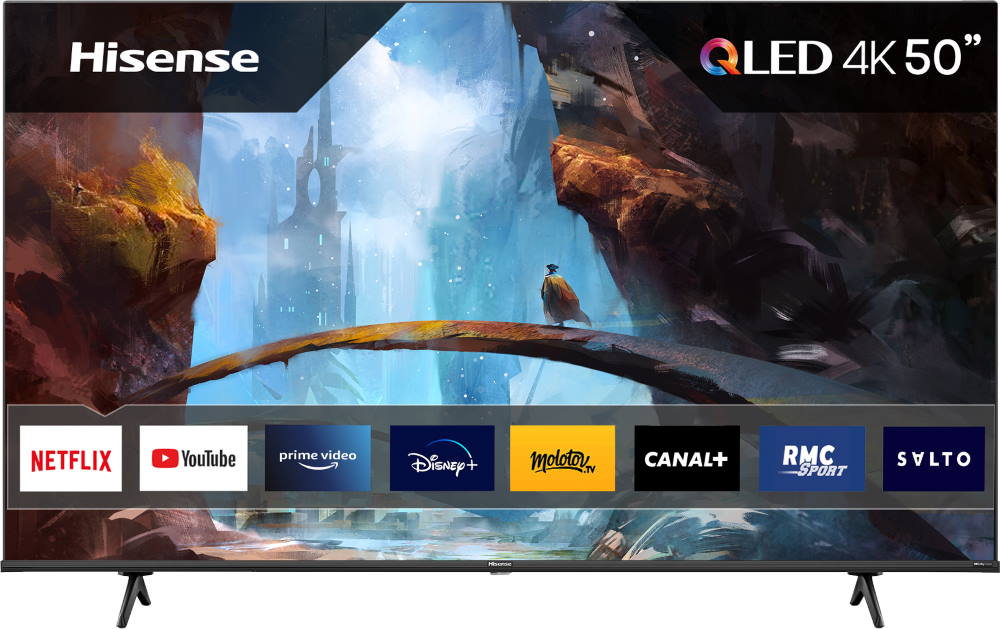 Телевизор Hisense 50E7HQ черный