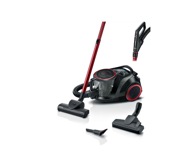 Пылесос Bosch BGS41POW1, черный/красный