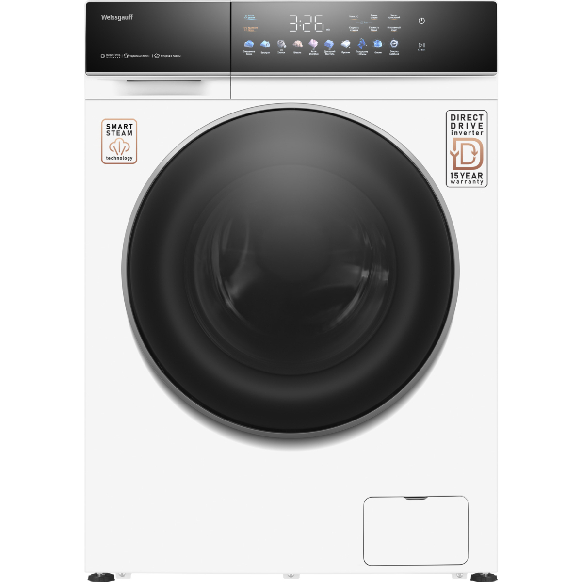 Стиральная машина Weissgauff WM 62210 Direct Drive Touch Inverter Steam, белый