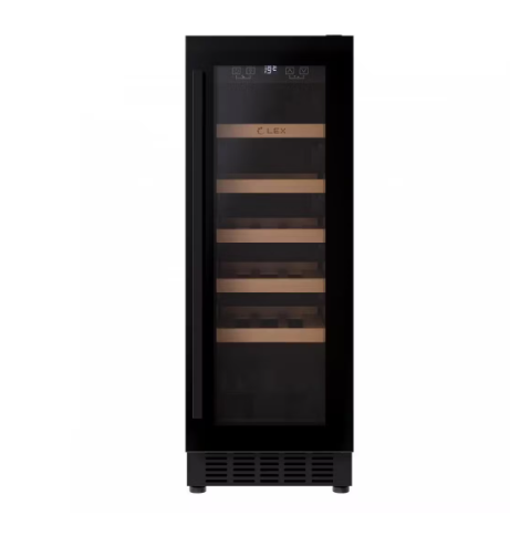 Винный шкаф встраиваемый LEX LWD3020BL, черный