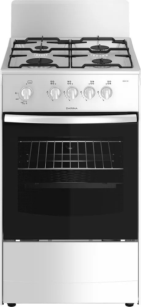 Плита газовая DARINA 1A GM341 001 W (реш.сталь,без крышки), белый