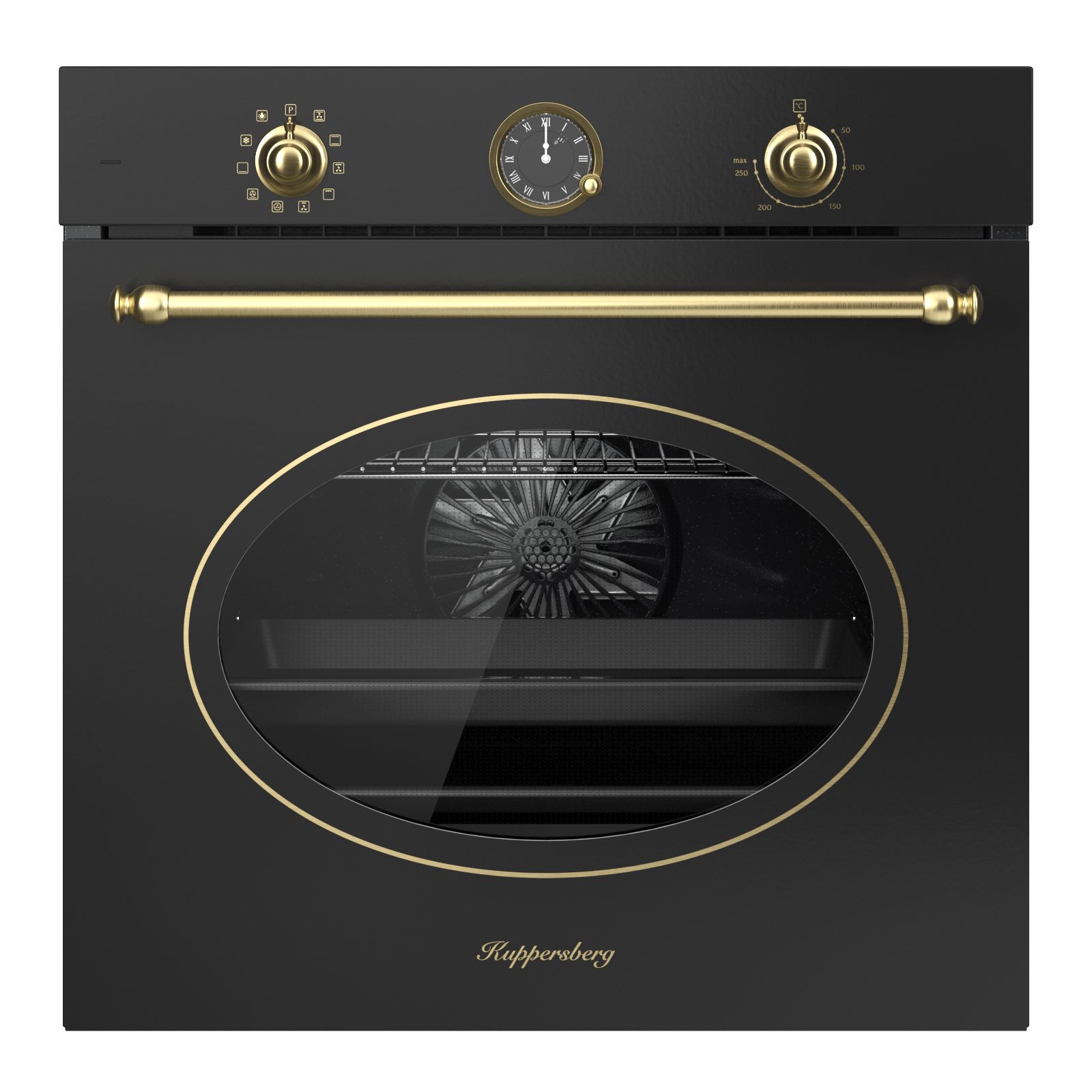 Духовой шкаф Kuppersberg SR 610 ANT Bronze, черный/бронза