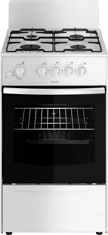 Плита газовая DARINA 1A GM341 005 W (реш.сталь,без крышки), белый