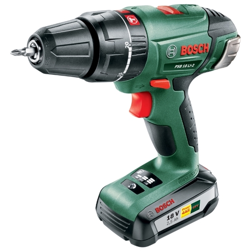 Дрель-шуруповерт BOSCH PSB 18 LI-2 2.5Ah x1 Case