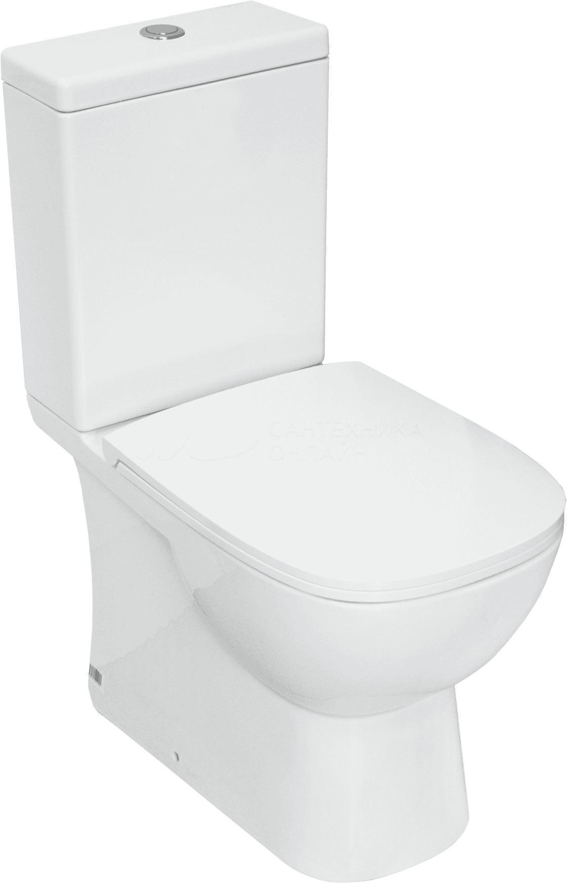 Унитаз напольный Sanita Luxe Quadro Slim WC.CC/Quadro/2-SlimDM/WHT.G/S1 (с микролифтом), белый