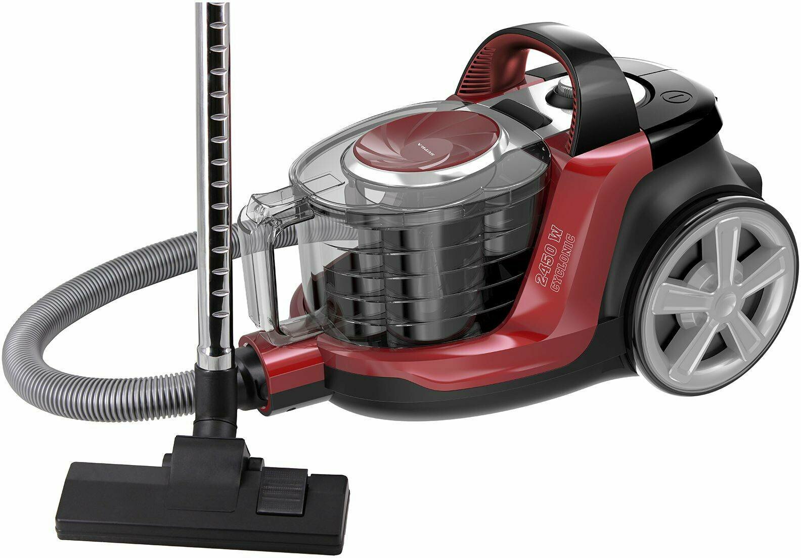 Пылесос Supra VCS-2460 красный/черный