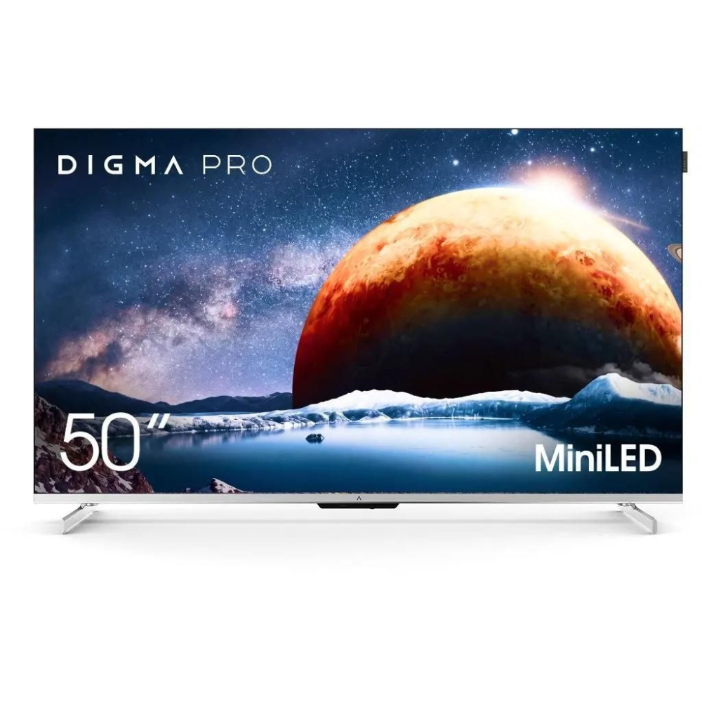 Телевизор Digma Pro Mini LED 50Q, серебристый