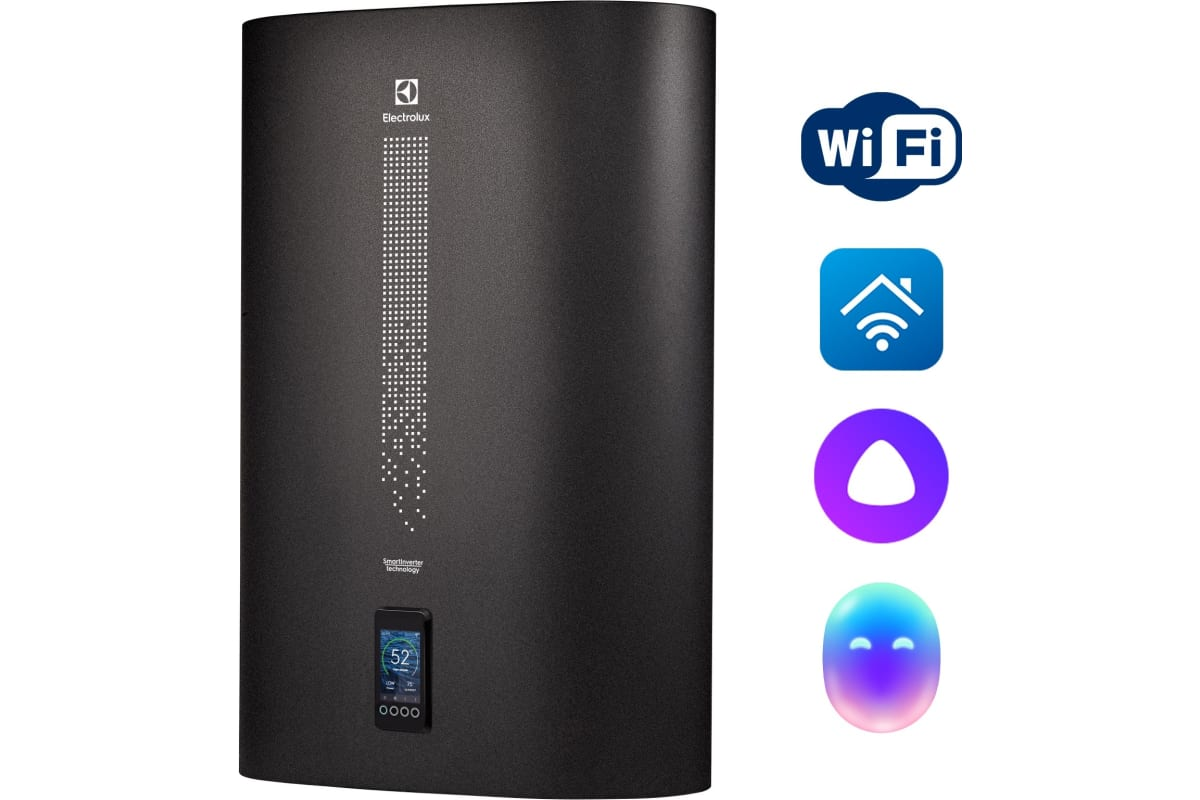 Водонагреватель накопительный электрический Electrolux EWH 80 SmartInverter графит