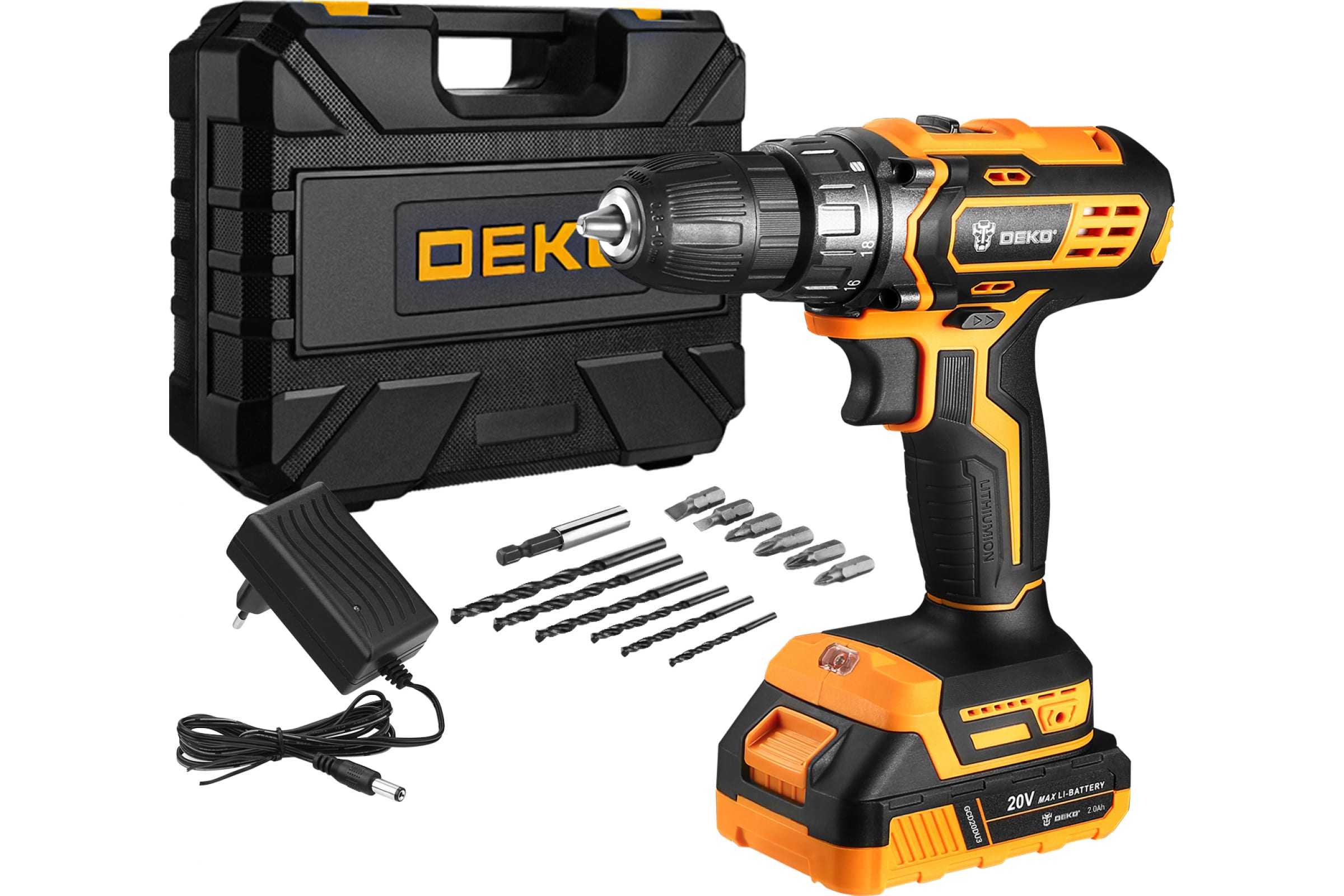 Дрель-шуруповерт Deko GCD20DU3 063-4145