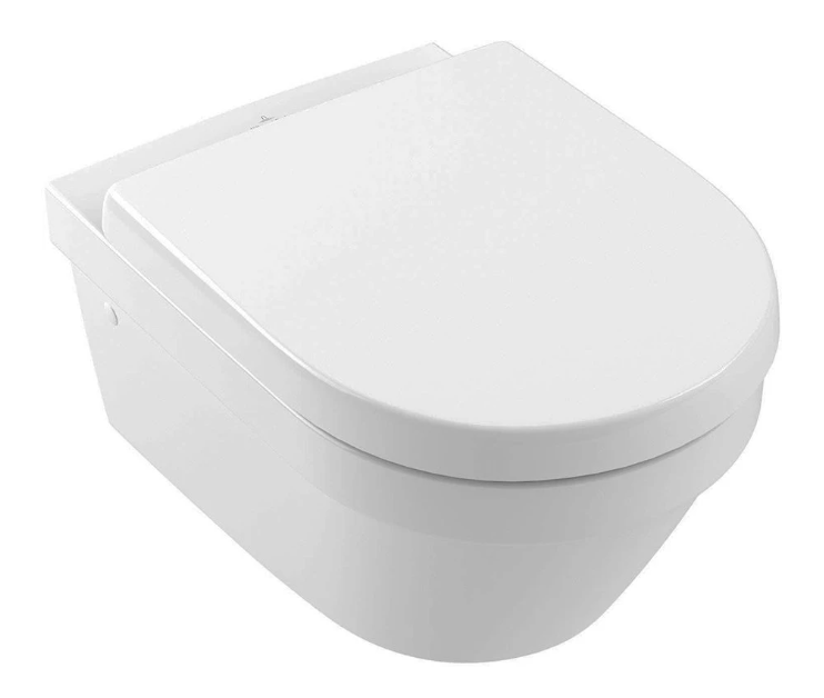 Унитаз подвесной Villeroy&Boch Architectura 4694HR01 с сиденьем микролифт (4694R001+98M9C101), белый