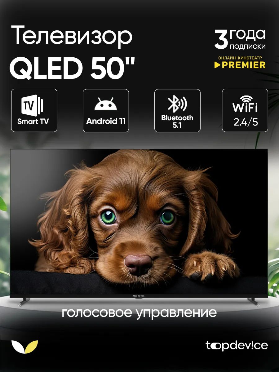 Телевизор TOPDEVICE TDTV50CQ08U_BK, черный