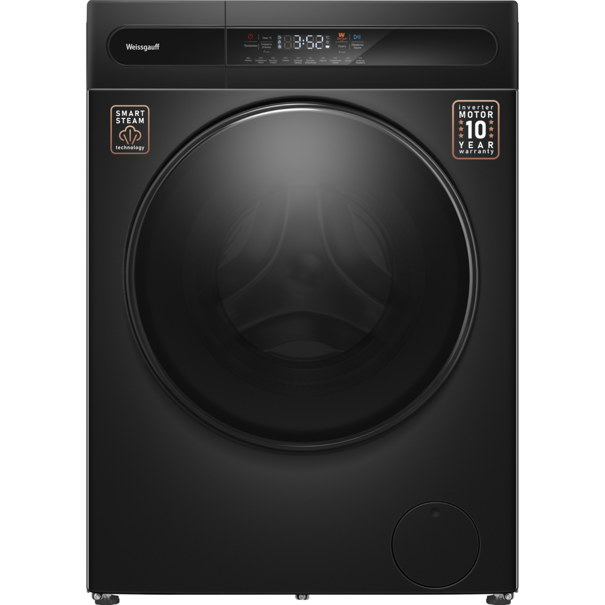 Стирально-сушильная машина Weissgauff WMD 46148 DC Inverter Steam Black