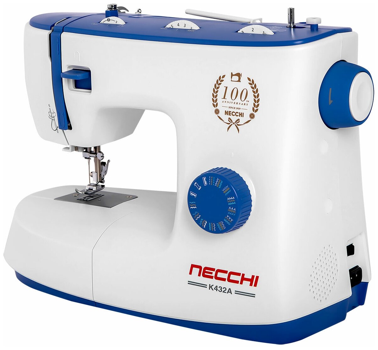 Швейная машина Necchi K432A, белый/синий