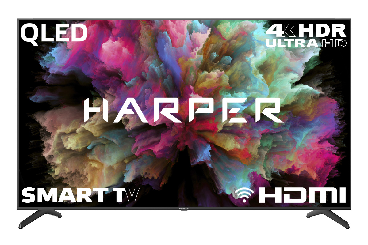 Телевизор HARPER 75Q850TS, черный
