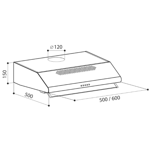 Вытяжка подвесная LEX Simple 600 Inox
