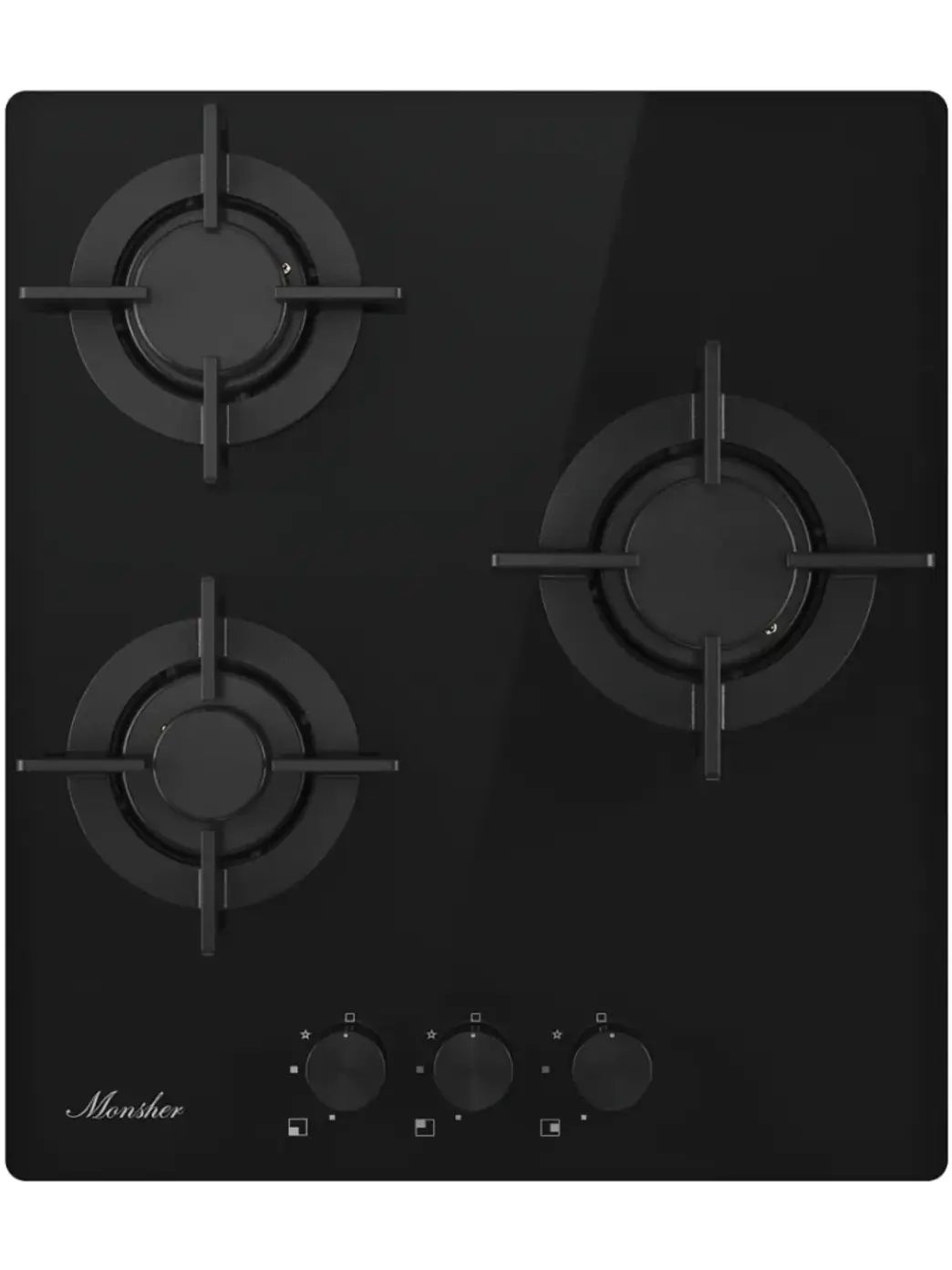 Варочная панель газовая Monsher MGG 44 Noir, черный