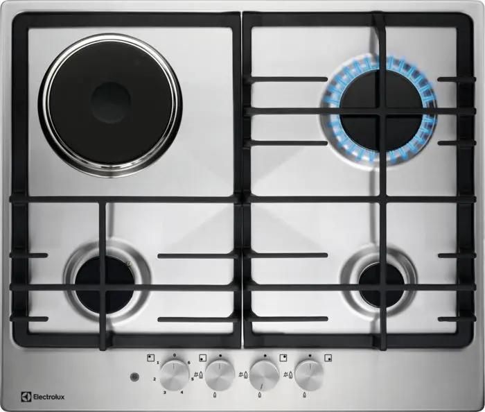 Варочная панель газовая Electrolux KGM64311X, серебристый