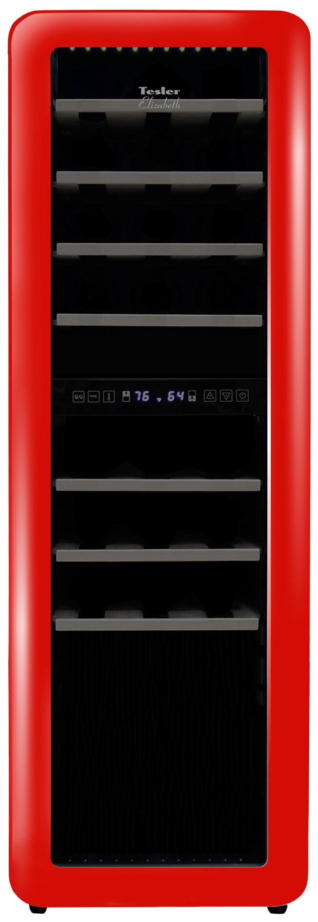 Винный шкаф Tesler CWC-308 Ruby Red LD (левая дверца)