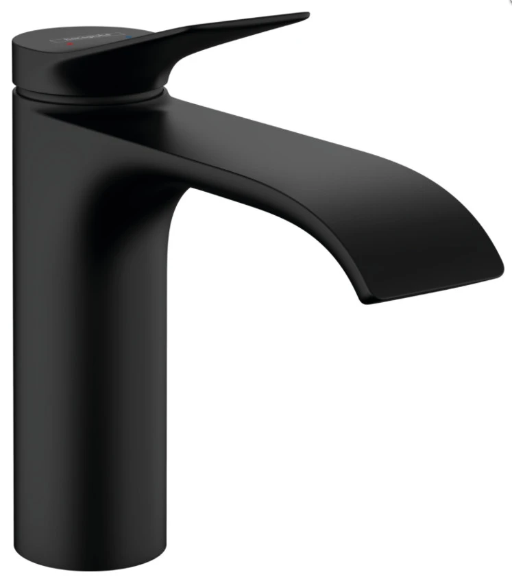 Смеситель для раковины Hansgrohe Vivenis 110 75020670 (с донным клапаном), черный матовый