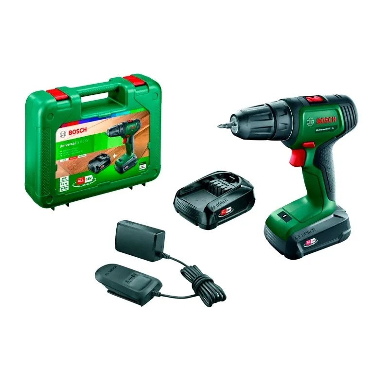 Дрель-шуруповерт Bosch UniversalDrill 06039D4002  18, 2 АКБ 1,5 Ач, ЗУ