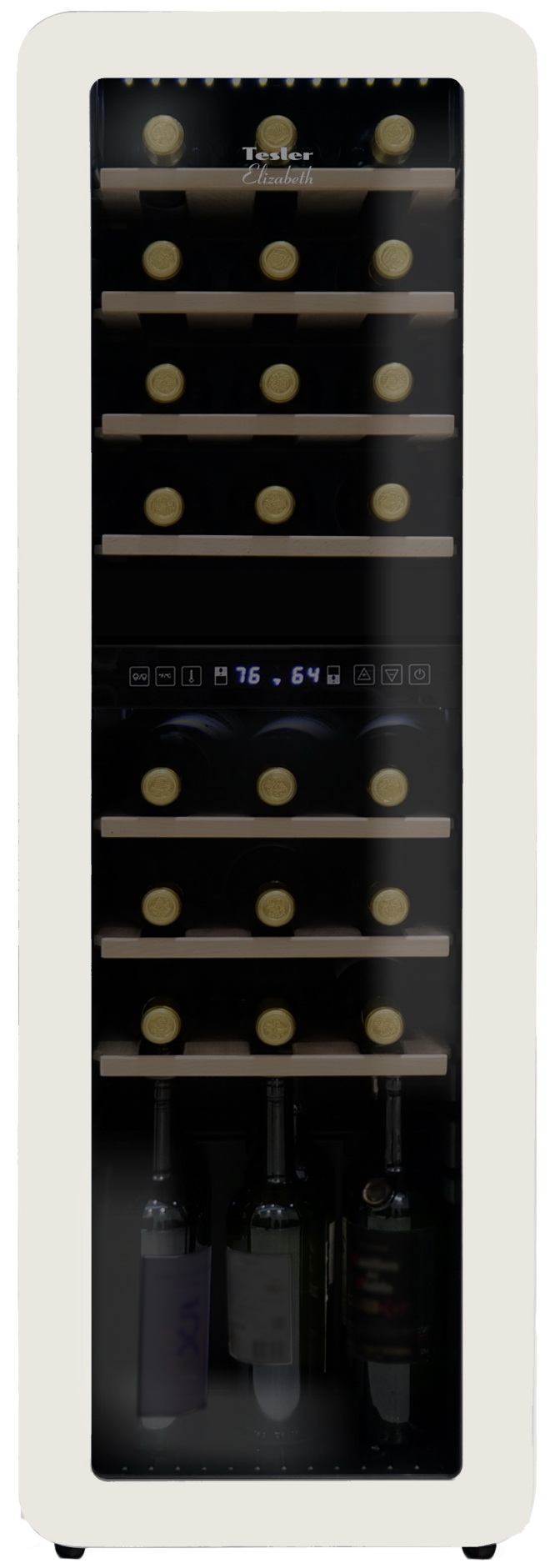 Винный шкаф Tesler CWC-308 Ivory LD (левая дверца)