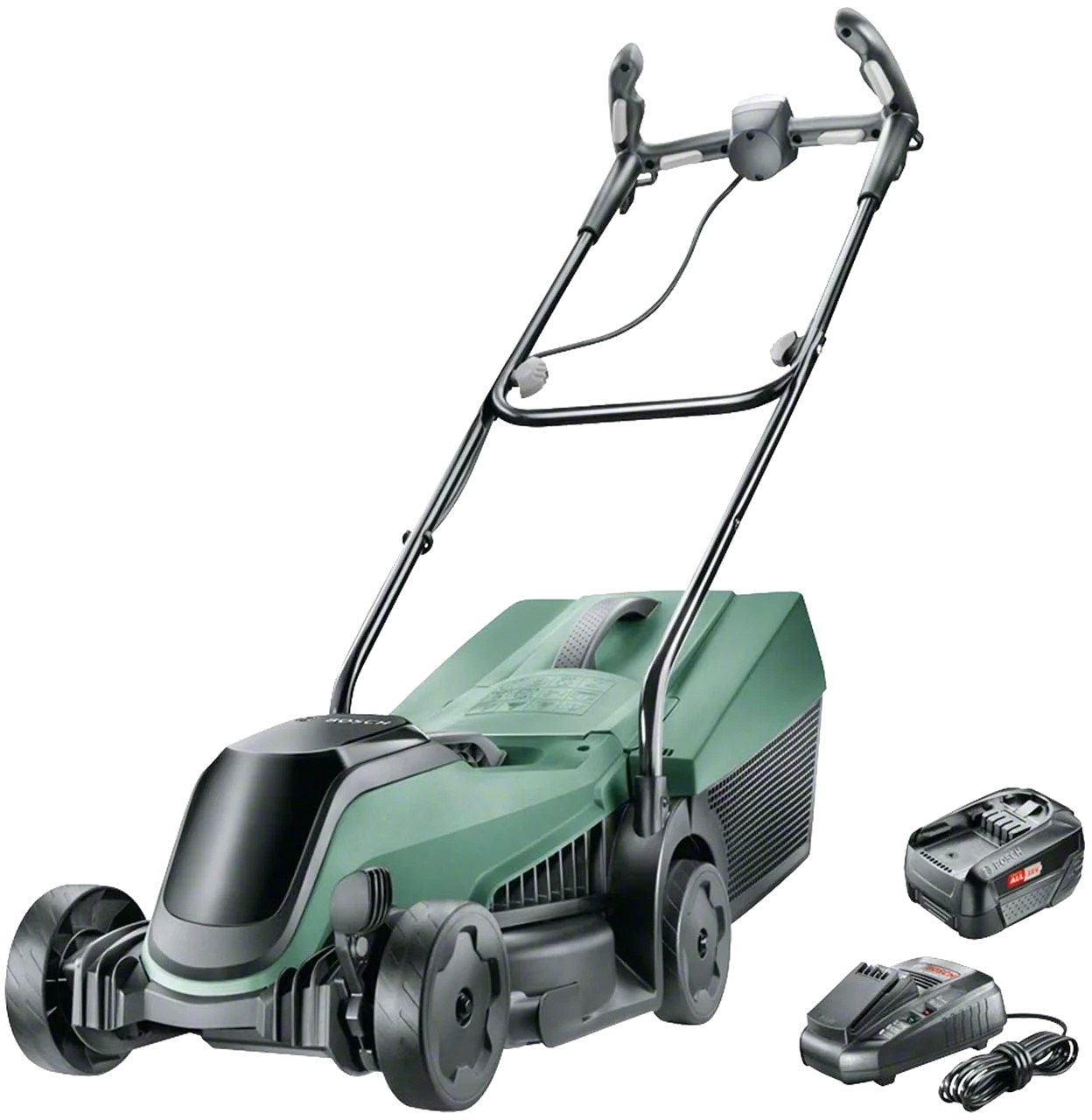 Газонокосилка колёсная Bosch CityMower 18 06008B9A00 (с 1-м АКБ и ЗУ)