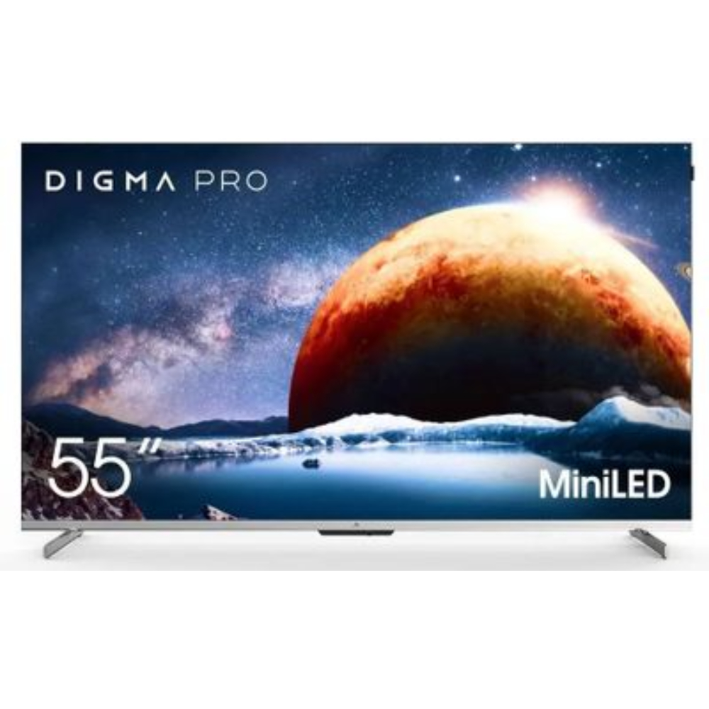 Телевизор Digma Pro Mini LED 55Q, серебристый