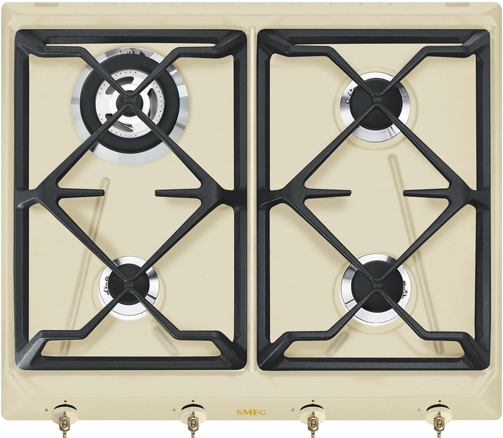 Варочная панель газовая Smeg SRV864POGH, кремовый