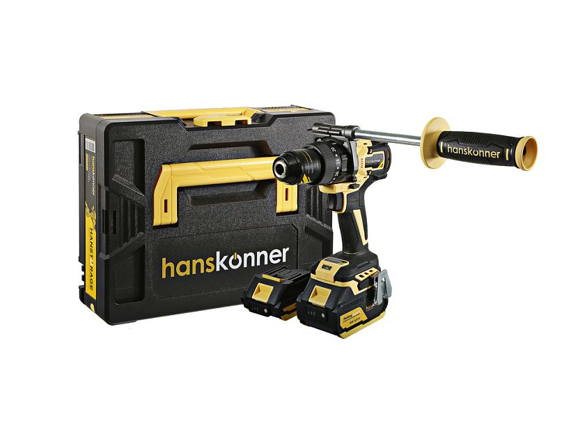 Шуруповерт аккумуляторный Hanskonner 1BatterySystem HCD18165BLI (кейс, с 2 АКБ и ЗУ)