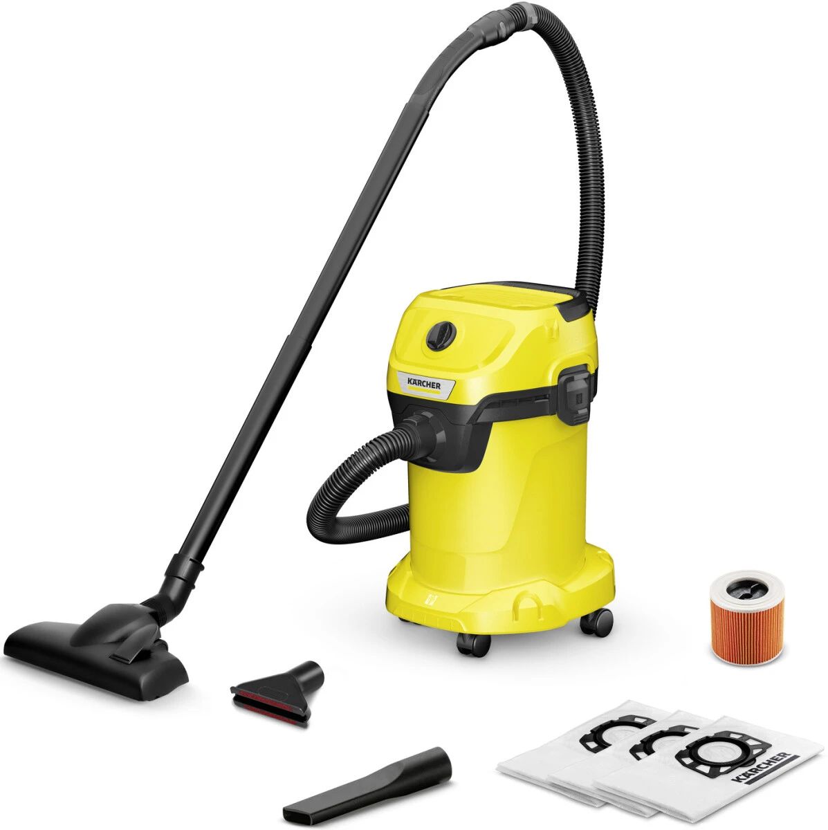 Пылесос строительный Karcher WD 3 V-19/6/20 Home (1.628-120.0), желтый/черный