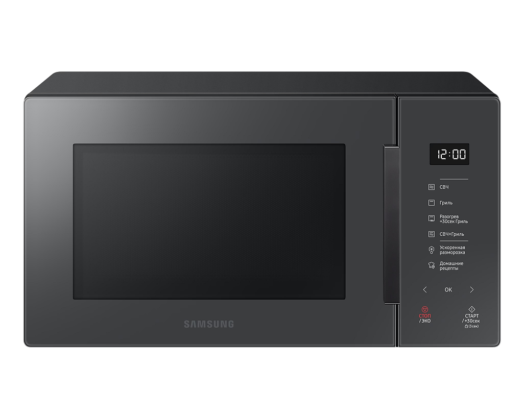 Микроволновая печь с грилем Samsung MW5000T, насыщенный серый (MG23T5018AC/BW)