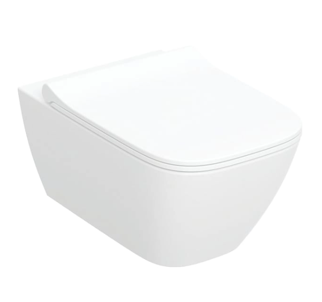 Унитаз подвесной Geberit Smyle Square 500.685.01.2 (с сиденьем микролифт), белый