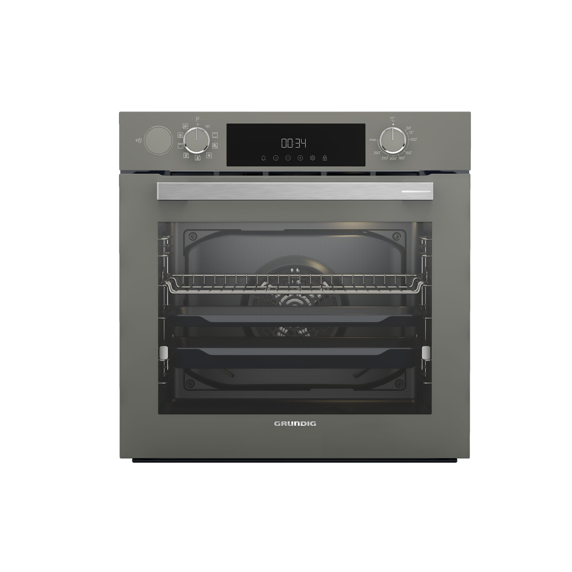 Духовой шкаф электрический Grundig GEDM12300G, серый
