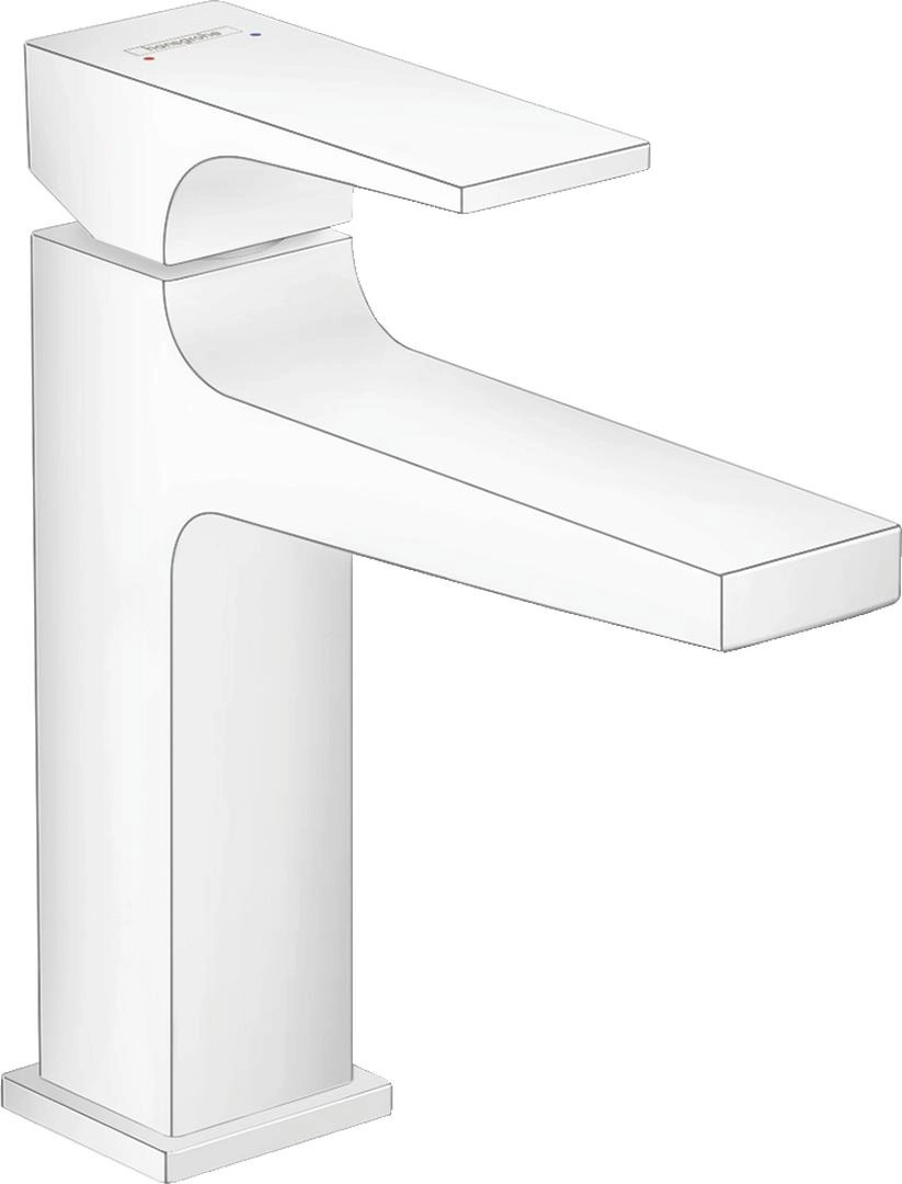 Смеситель для раковины Hansgrohe Metropol 32507700 (с донным клапаном), белый матовый