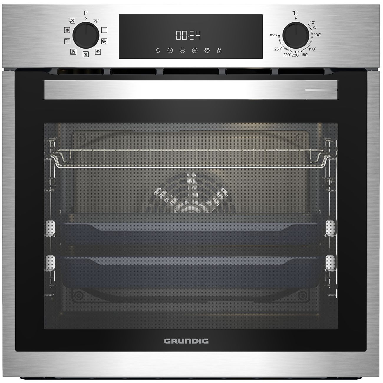 Духовой шкаф электрический Grundig GEBM11301XC, нержавеющая сталь