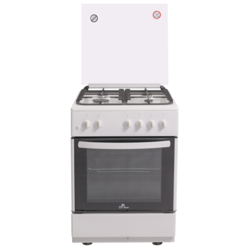 Плита газовая De Luxe 606040.24г 001 (кр) ЧР, белый