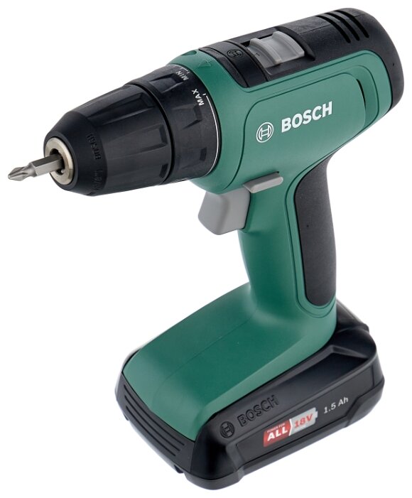 Дрель-шуруповерт аккумуляторная BOSCH UniversalDrill Li-Ion 1.5 А·ч 18 В x2 кейс (06039D4002)