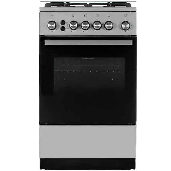 Плита газовая De Luxe 5040.40г кр ЧР-010, нержавеющая сталь/черный