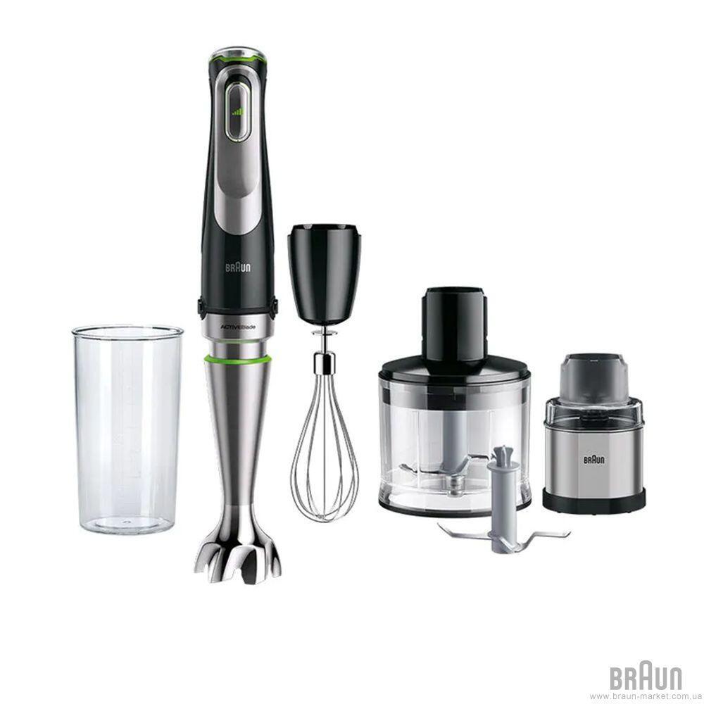 Блендер погружной Braun MQ 9138XI, черный/серебристый