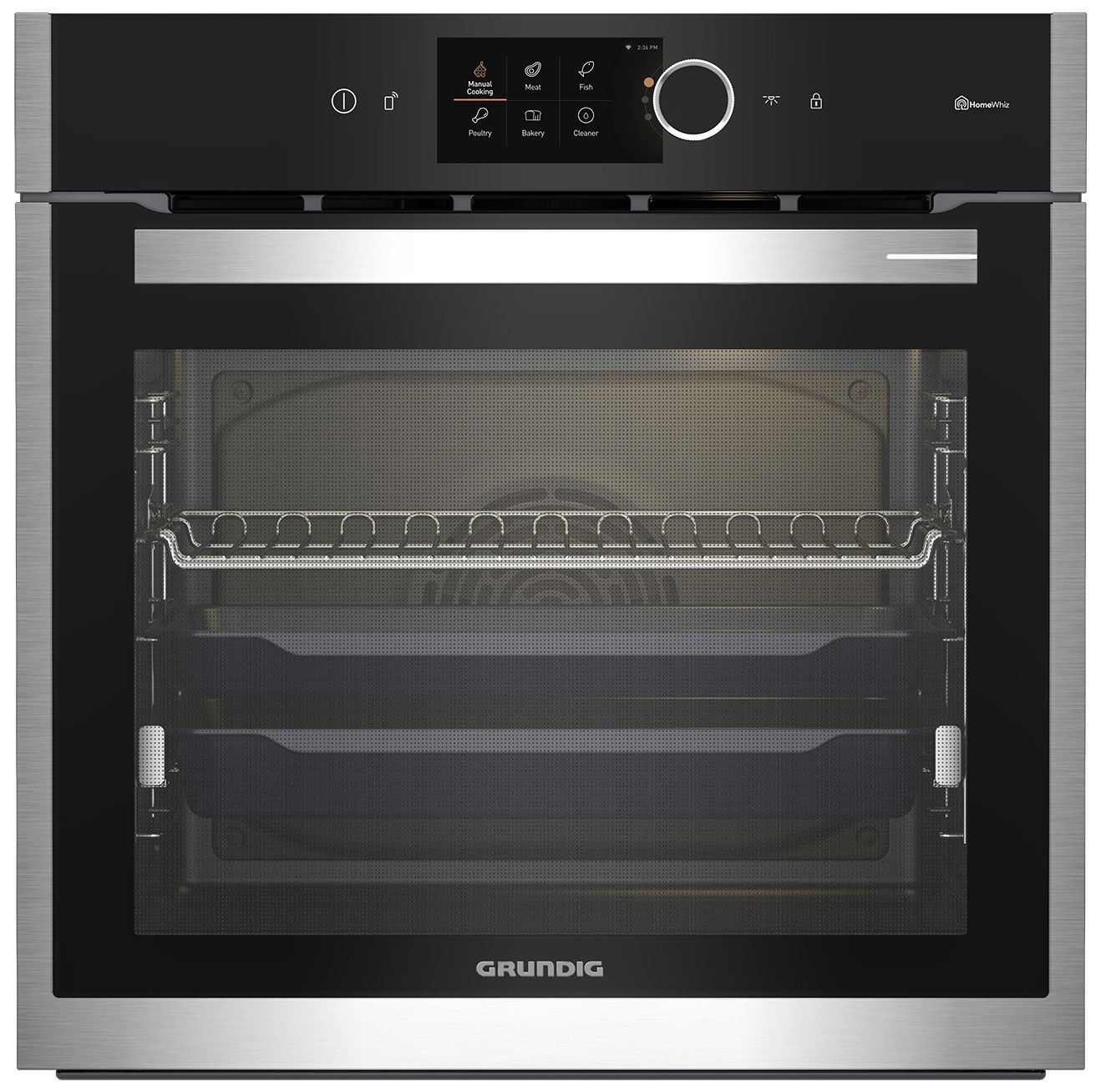 Духовой шкаф электрический Grundig GEBM19600BCHI, черный/нержавеющая сталь