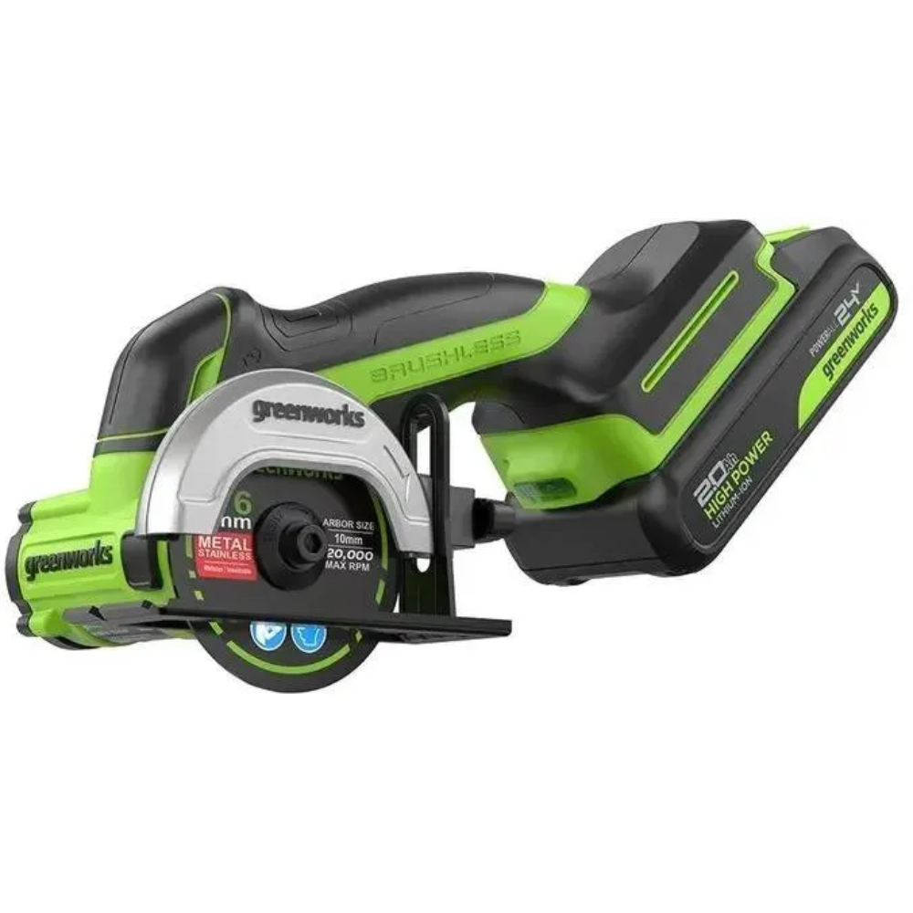 Углошлифовальная машина аккумуляторная Greenworks GD24UCS (1 АКБ и ЗУ)