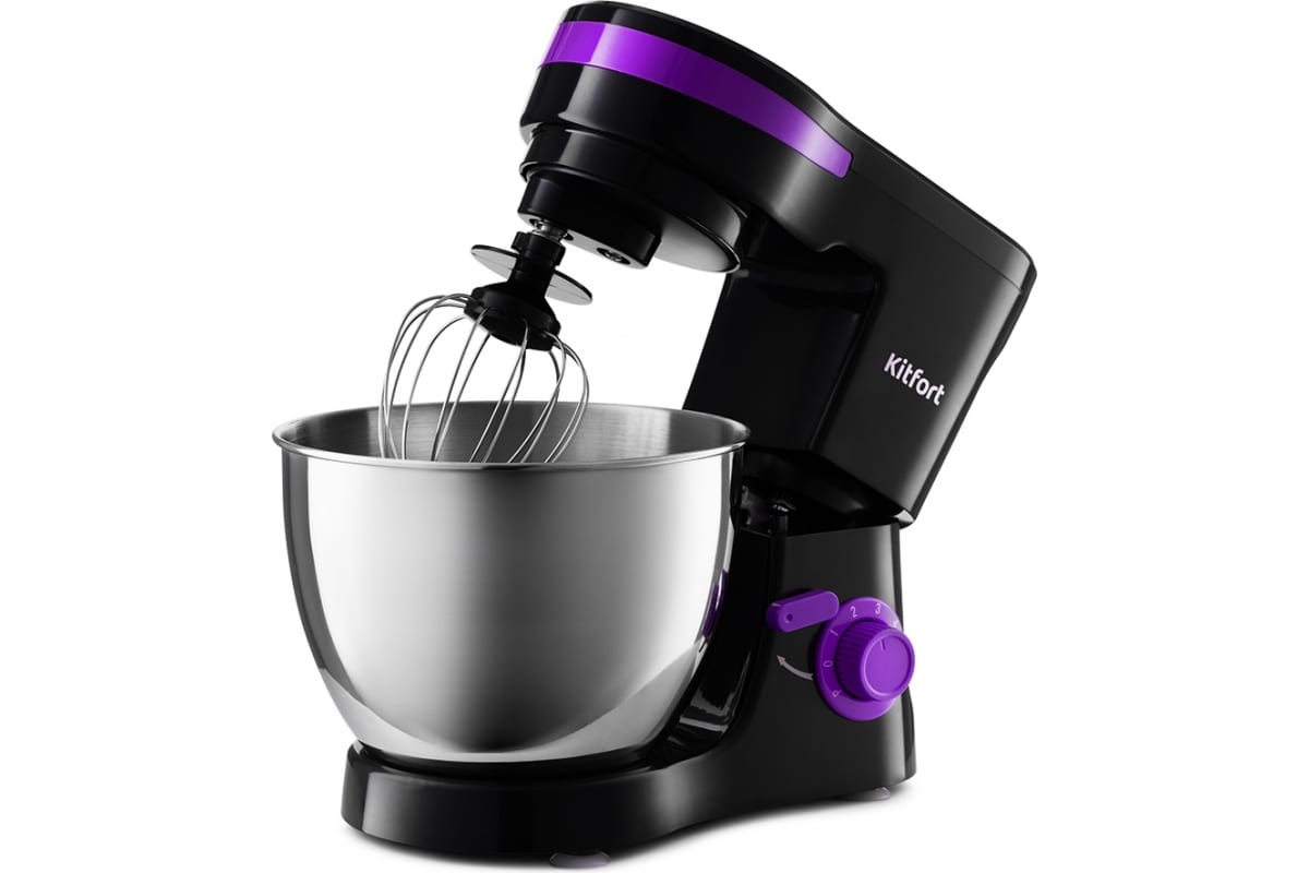 Миксер планетарный Kitfort KT-3044-1 чёрно-фиолетовый
