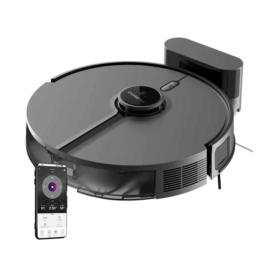 Робот-пылесос Polaris PVCR 5005 WIFI IQ Home, черный