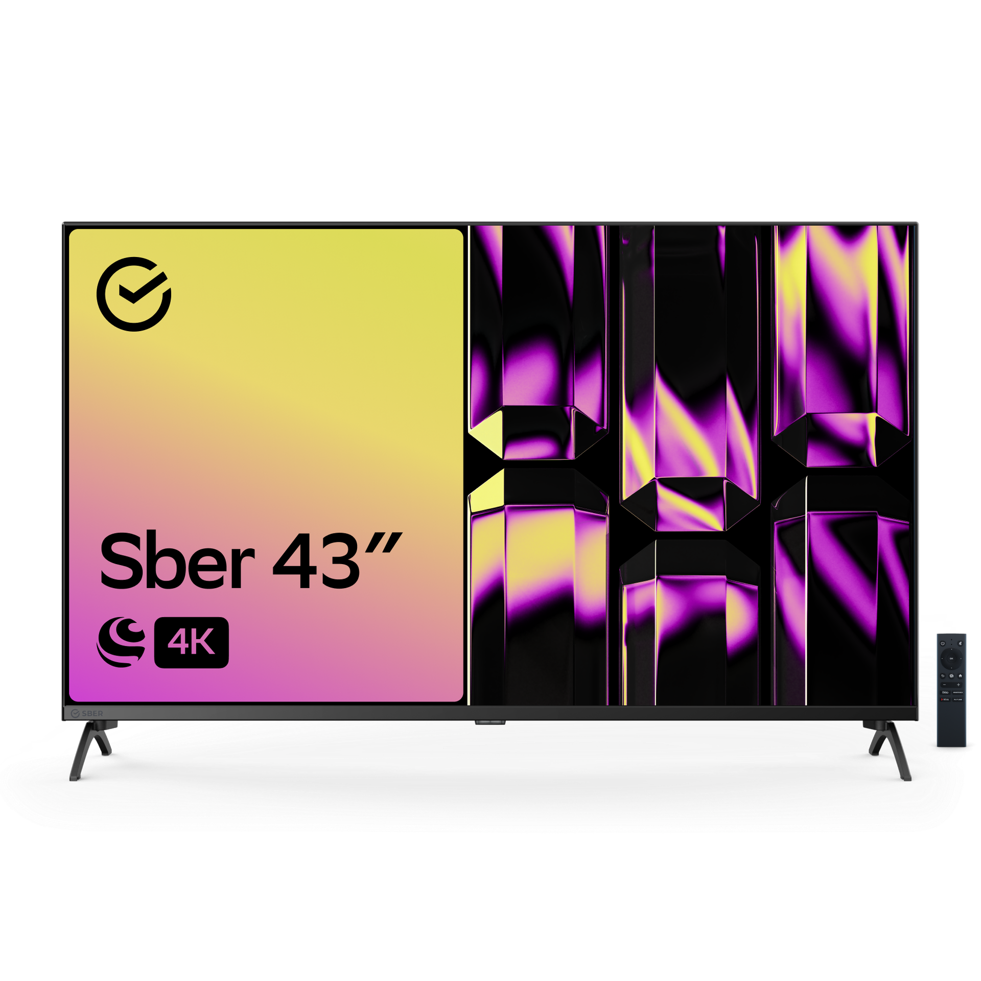 Телевизор Sber SDX-43U4123B, черный