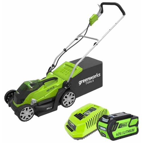 Газонокосилка аккумуляторная GreenWorks G40LM35K4, арт. 2501907UB (с 1 АКБ и ЗУ)